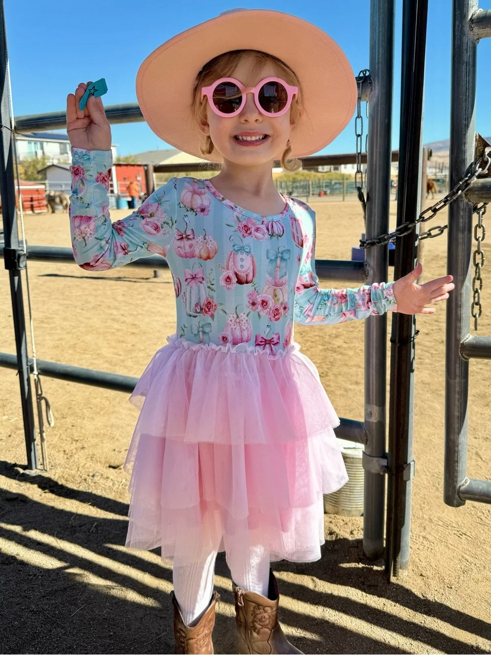 Posh Peanut Edie Long Sleeve Tulle Dress